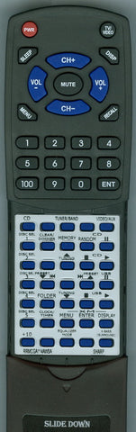 SHARP RTRRMCGA114AWSA Replacement Remote