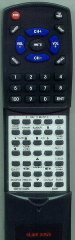 SHARP RRMCGA122AWSA Replacement Remote