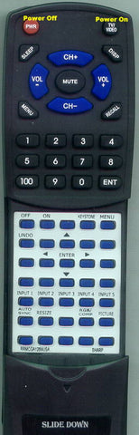 SHARPINSERT RTRRMCGA128WJSA Replacement Remote