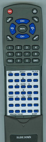 SHARP RRMCGA174WJSC Replacement Remote