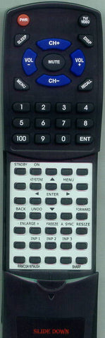 SHARP PGA20X Replacement Remote