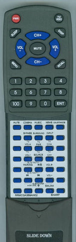 SHARP RTRRMCGA369AWSA Replacement Remote
