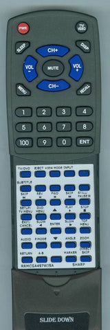 SHARP RRMCGA497WJSA Replacement Remote