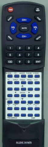 SHARP LC19SK25U MASTER Replacement Remote