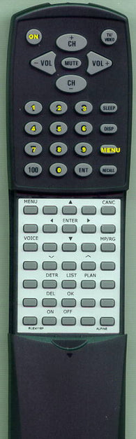 ALPINE RUE4116P Replacement Remote