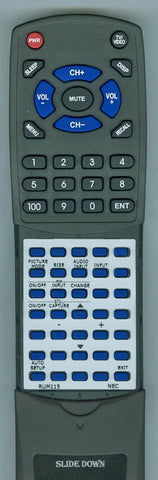 NEC RTRUM115 Replacement Remote