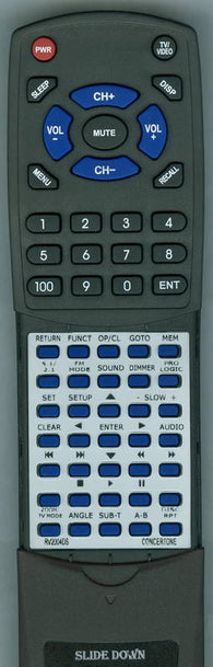 CONCERTONE RV2004DS Replacement Remote