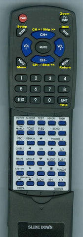 AUDIOVOXINSERT DV1300B Replacement Remote