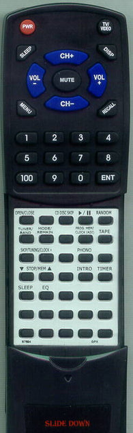 GPX S7694 Replacement Remote