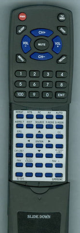 SUPERSONIC RTSC1331S Replacement Remote
