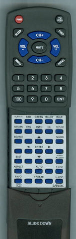 SUPERSONIC SC1311 Replacement Remote