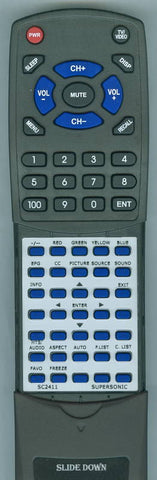 SUPERSONIC SC-1511 Replacement Remote