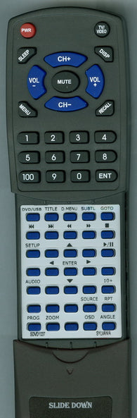 SYLVANIA SDVD1037 Replacement Remote