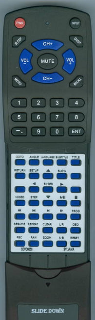 SYLVANIA SDVD6656 Replacement Remote