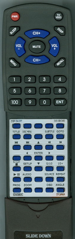 SYLVANIA RTSDVD9805C Replacement Remote Control