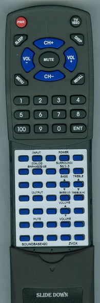 ZVOX SOUNDBASE-420 Replacement Remote