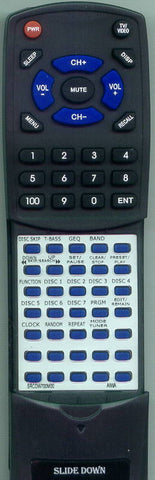 AIWA RTSRCDW700M00 Replacement Remote