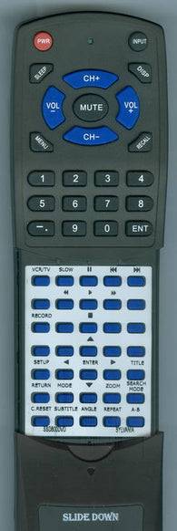 SYLVANIARTSSD800Combo SSD800VCR Replacement Remote