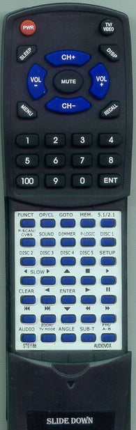 AUDIOVOX RTSTS1188 Replacement Remote