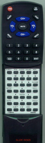 MEMOREX RTSTS98RWV2 Replacement Remote