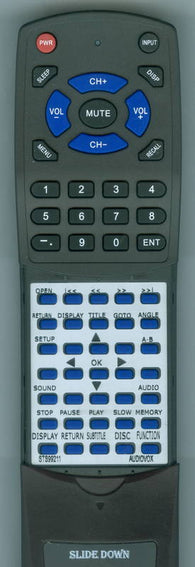 AUDIOVOX RTSTS99211 Replacement Remote