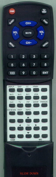 NIKO SV3206 Replacement Remote