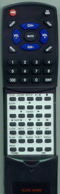 COBY TFDVD8501 Replacement Remote