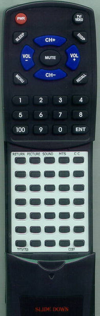 COBY TFTV1703 Replacement Remote