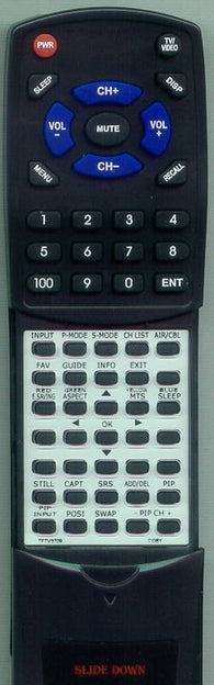 COBY TFTV2608 Replacement Remote