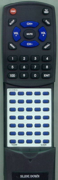 PANASONIC TU9822AU Replacement Remote