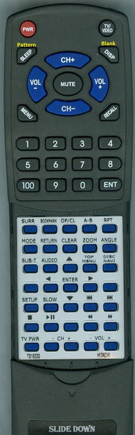 HITACHI RTTS16332 Replacement Remote
