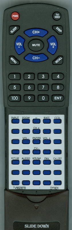 DYNEX TV-5620-67 Replacement Remote Control - Thumbnail 2
