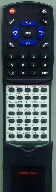 COBY TVDVD1350 Replacement Remote