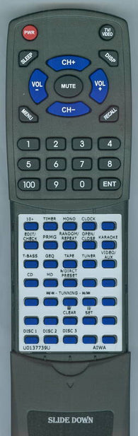 AIWA NSXA92 Replacement Remote
