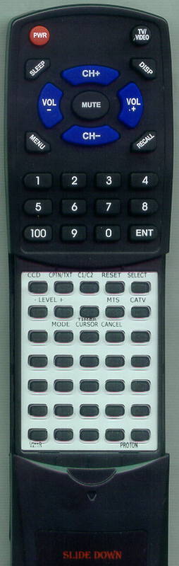 PROTON VT218 Replacement Remote Control