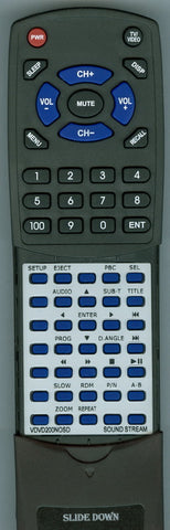 SO VDVD200 NO SD SLOT Replacement Remote