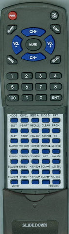 PANASONIC RTVEQ1185 Replacement Remote