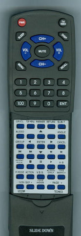 TECHNICS DVD-A10N Replacement Remote