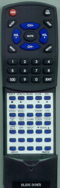 PANASONIC VSQS1012 Replacement Remote