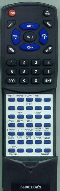 PANASONIC RTVSQS1140 Replacement Remote