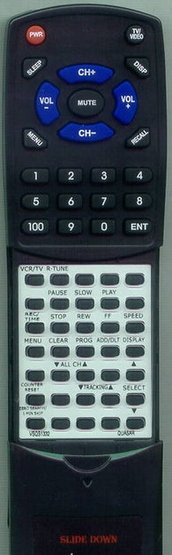 PANASONIC VSQS1332 Replacement Remote