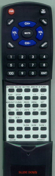 PANASONIC RTVSQS1405 Replacement Remote