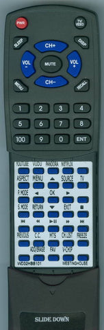 WESTINGHOUSE WD50FE2200 Replacement Remote