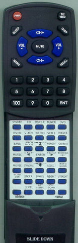 YAMAHA RX-V657 Replacement Remote