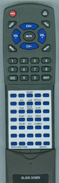 SANYO WIR113001 FA05 Replacement Remote