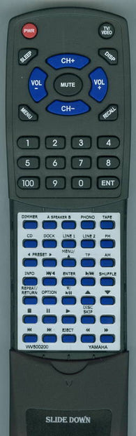 YAMAHA WV500200 Replacement Remote