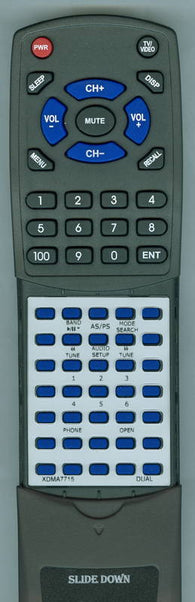 DUAL IR7715 Replacement Remote