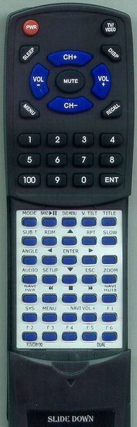 DUAL RTXDVD8130 Replacement Remote