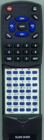 DUAL XDVD8170 Replacement Remote