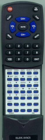DUAL RTXDVD8181 Replacement Remote